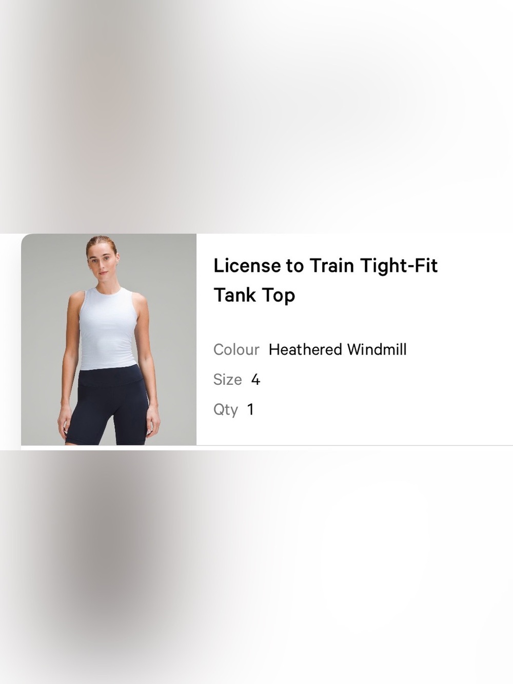 lululemon athletica license to train tight fit tank top